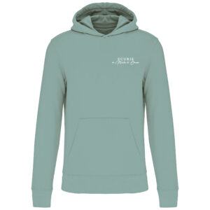 Sweat avec capuche et poche kangourou (enfant) - Les écuries du moulin de chaume - Sage - K4029