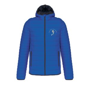 DOUDOUNE AVEC MANCHES ET CAPUCHE (homme) - Equ'Idée Coaching - Bleu roi - K6110