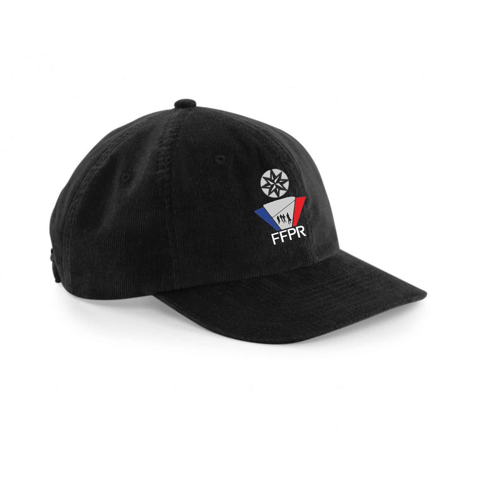 Casquette en velours héritage - Fédération Française de la Protection Rapprochée - Noir - BF682