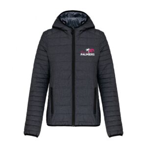 DOUDOUNE AVEC MANCHES ET CAPUCHE (femme) - Les écuries des palmiers - Gris Anthracite - K6111