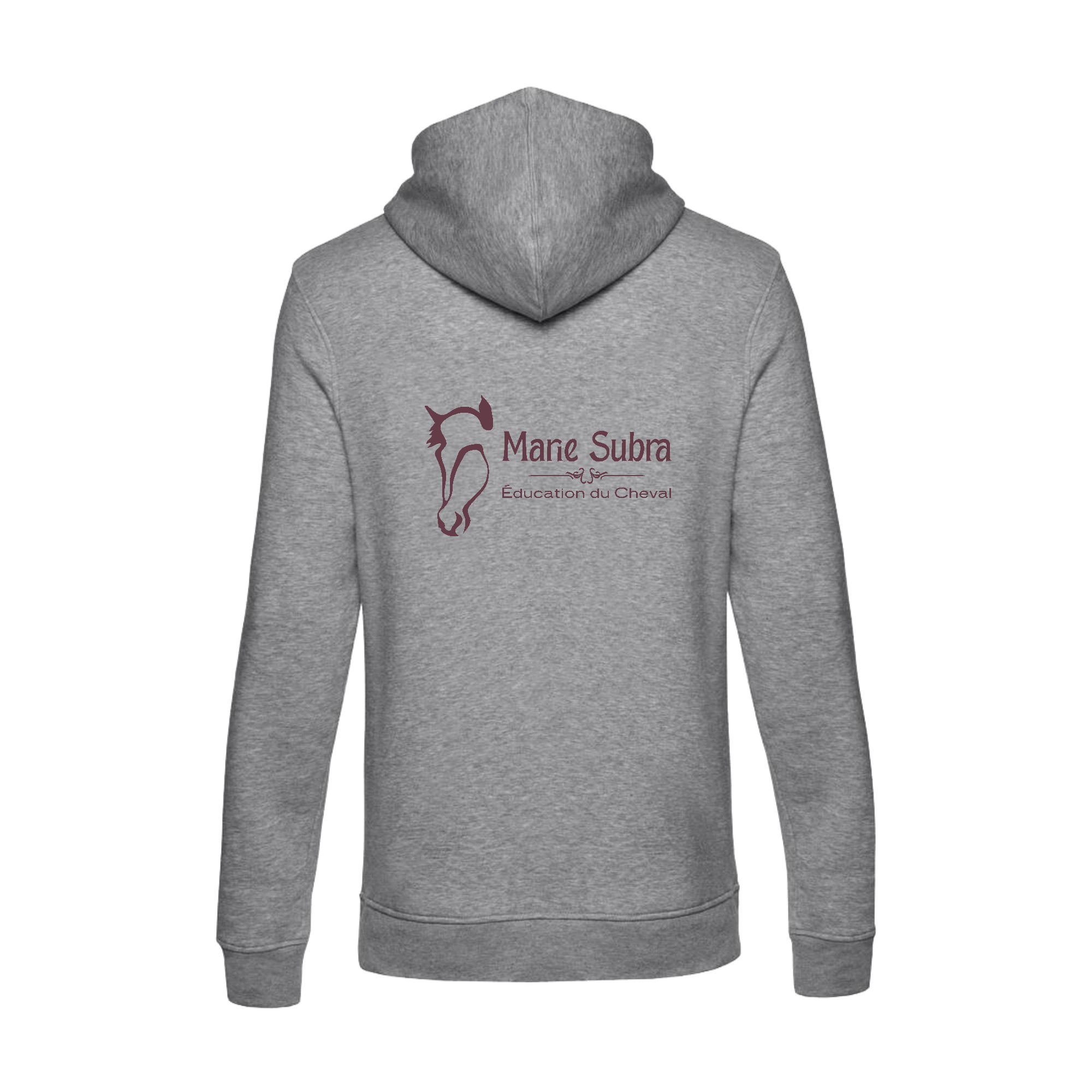SWEAT A CAPUCHE (enfant) - Marie Subra Éducation du cheval - Gris chiné - K477 – Image 2