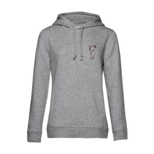 SWEAT A CAPUCHE (femme) – Marie Subra Éducation du cheval - Gris chiné - BCW34B