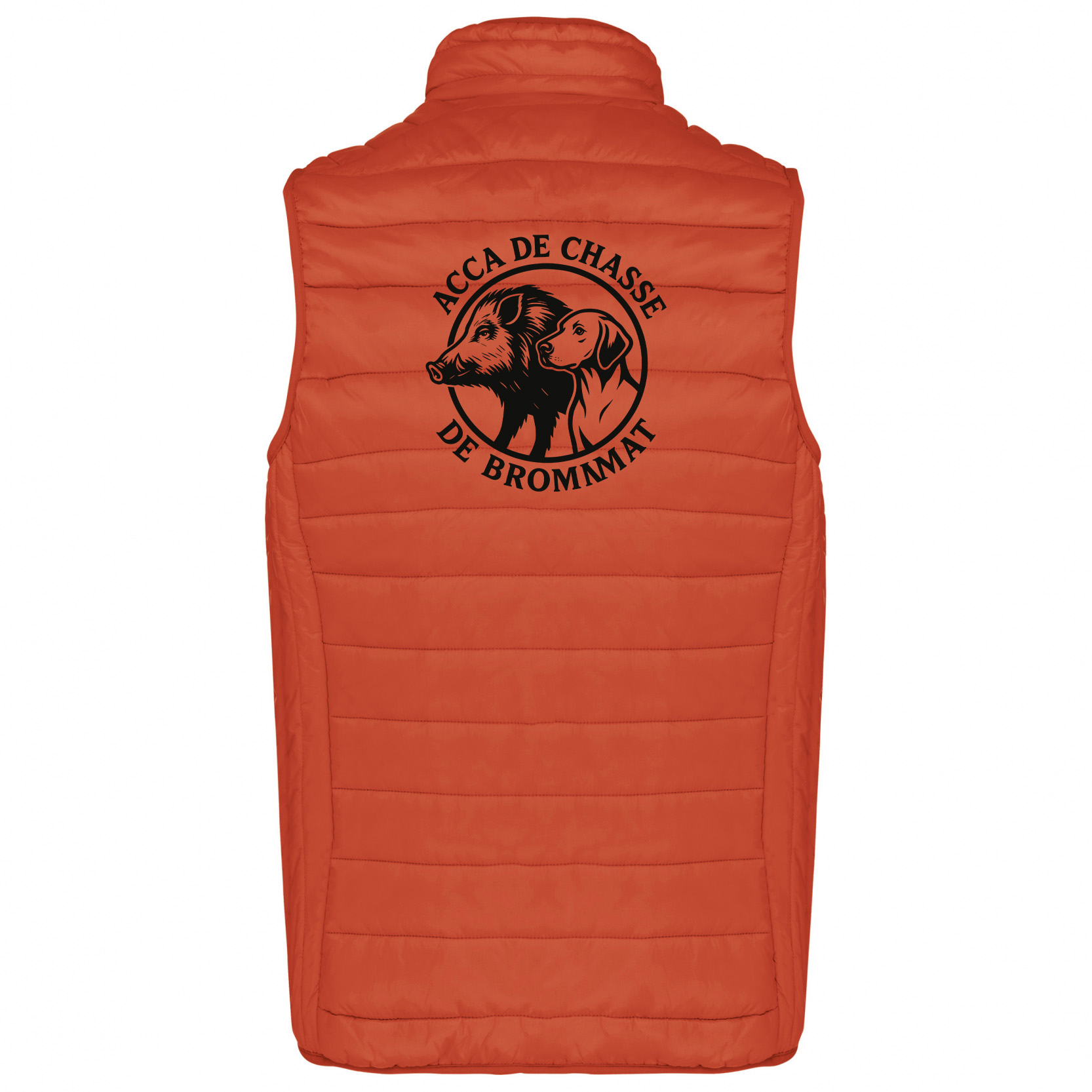 DOUDOUNE SANS MANCHES (homme) - ACCA de Brommat - Orange - K6113 – Image 3