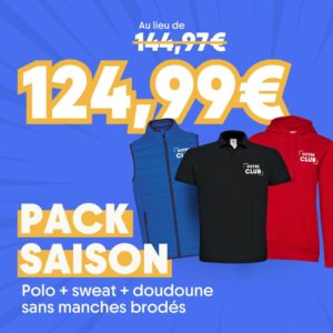 [PACK SAISON] jusqu'au 05/04/2026 – Polo, Sweat, Doudoune sans manches - ecuries de bievres - Bleu Roi - PACK003