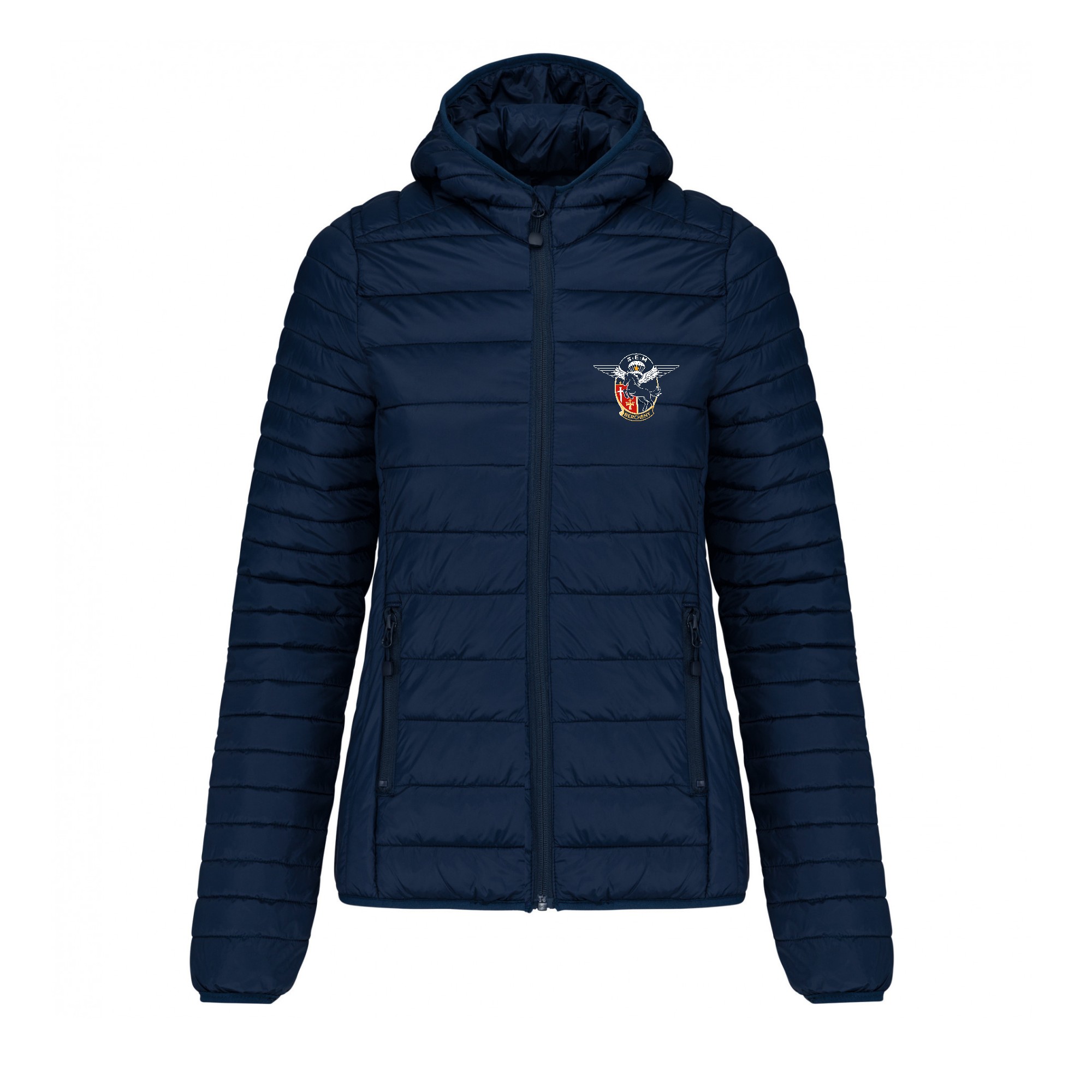 DOUDOUNE AVEC MANCHES ET CAPUCHE (femme) - Csca Bercheny - Navy - K6111