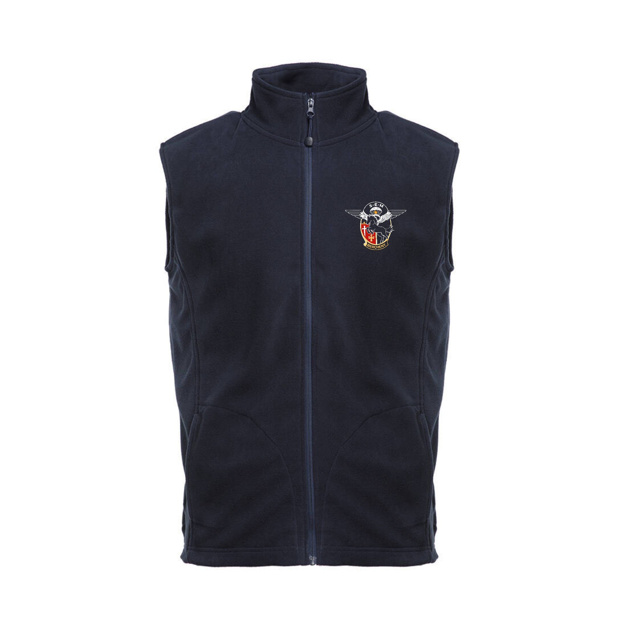 Veste micropolaire zippée sans manches (Homme) - Csca Bercheny - Navy - K913