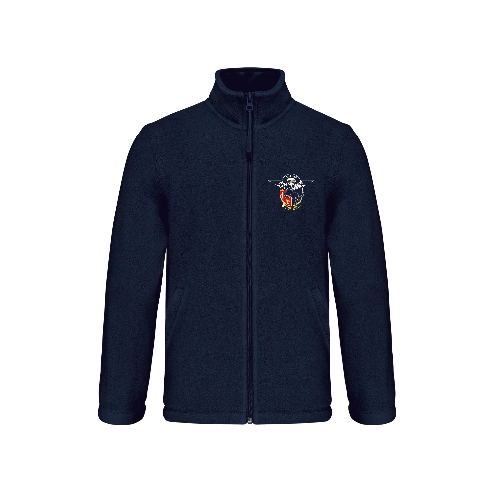 Veste micropolaire zippée (enfant) - Csca Bercheny - Navy - K920