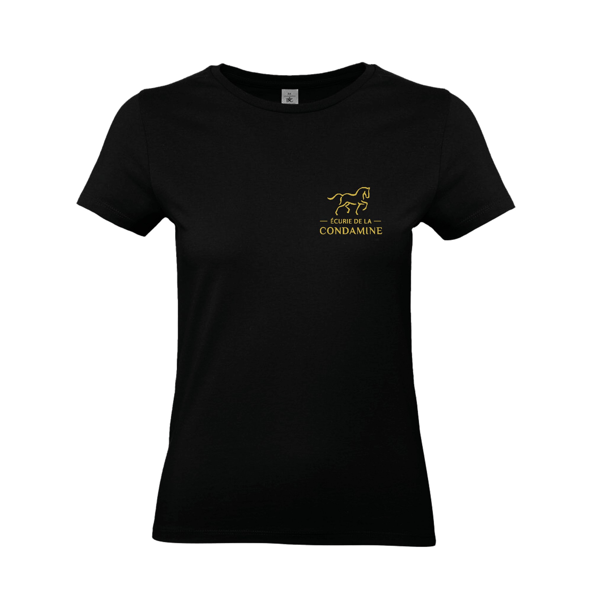 T-SHIRT (femme) - Ecurie de la condamine - Noir - BC04T