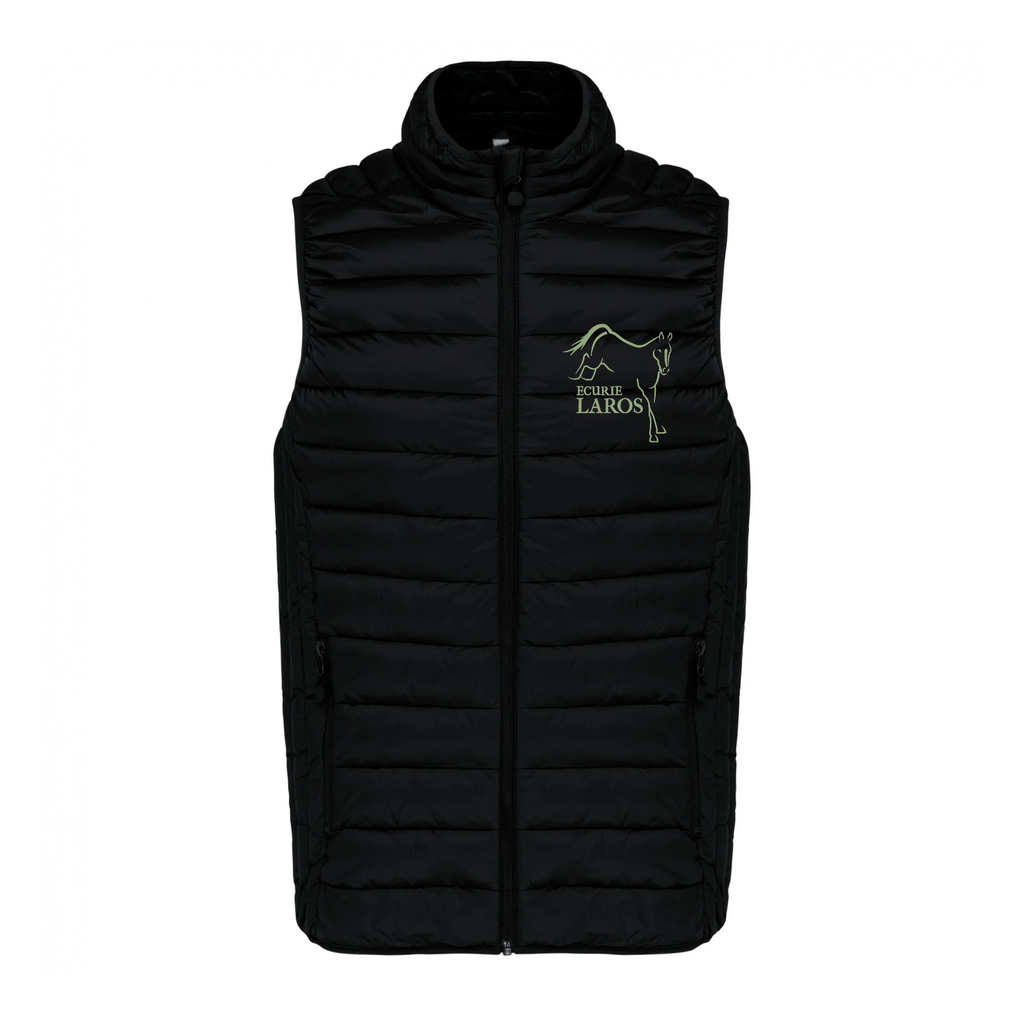 DOUDOUNE SANS MANCHES (homme) - Écurie Laros - Noir - K6113