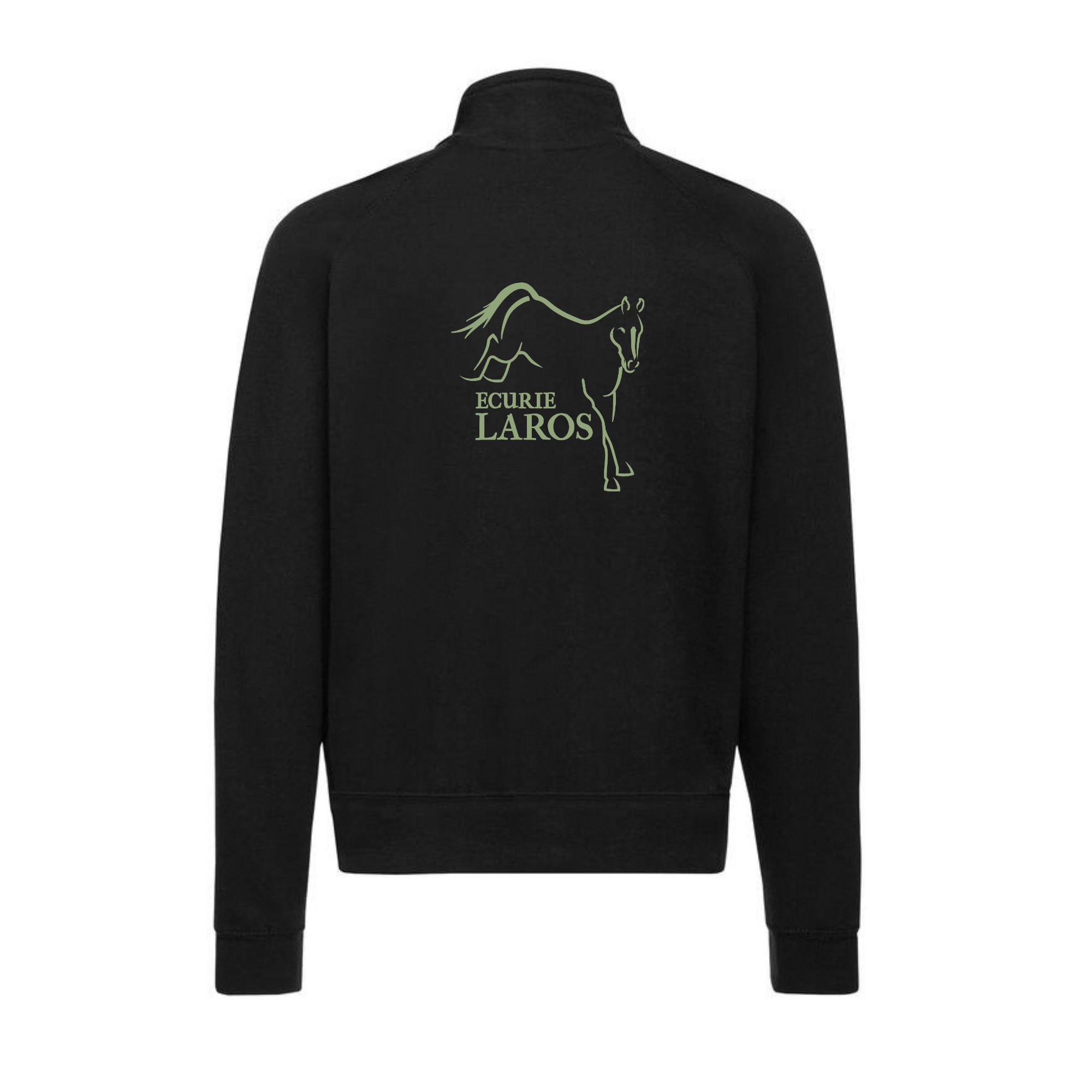 SWEAT ZIPPE SANS CAPUCHE (homme) - Écurie Laros - Noir - 021038 – Image 3