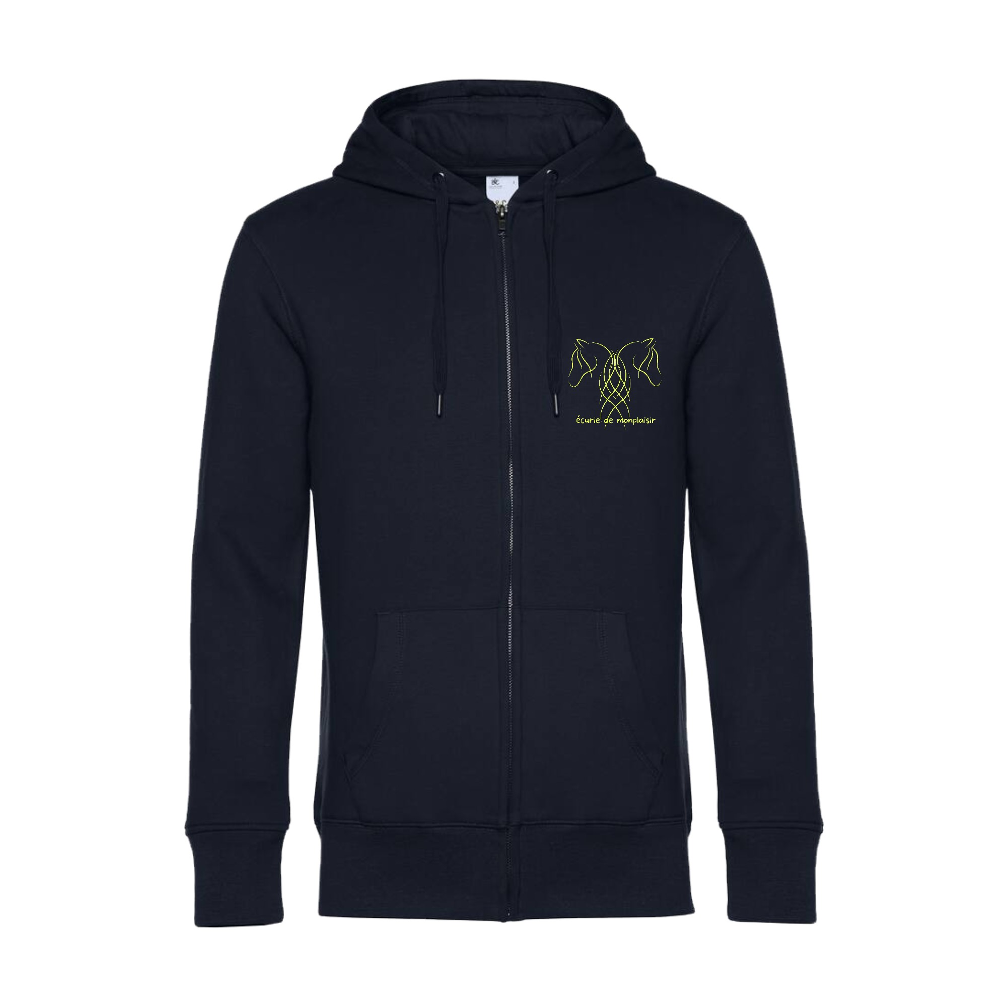 SWEAT ZIPPÉ (Homme) - Ecurie de Monplaisir - Navy - BCU03