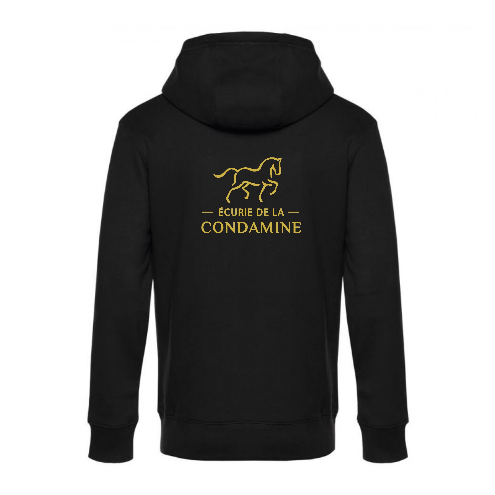 SWEAT A CAPUCHE (homme) - Ecurie de la condamine - Noir - BCU33B – Image 3