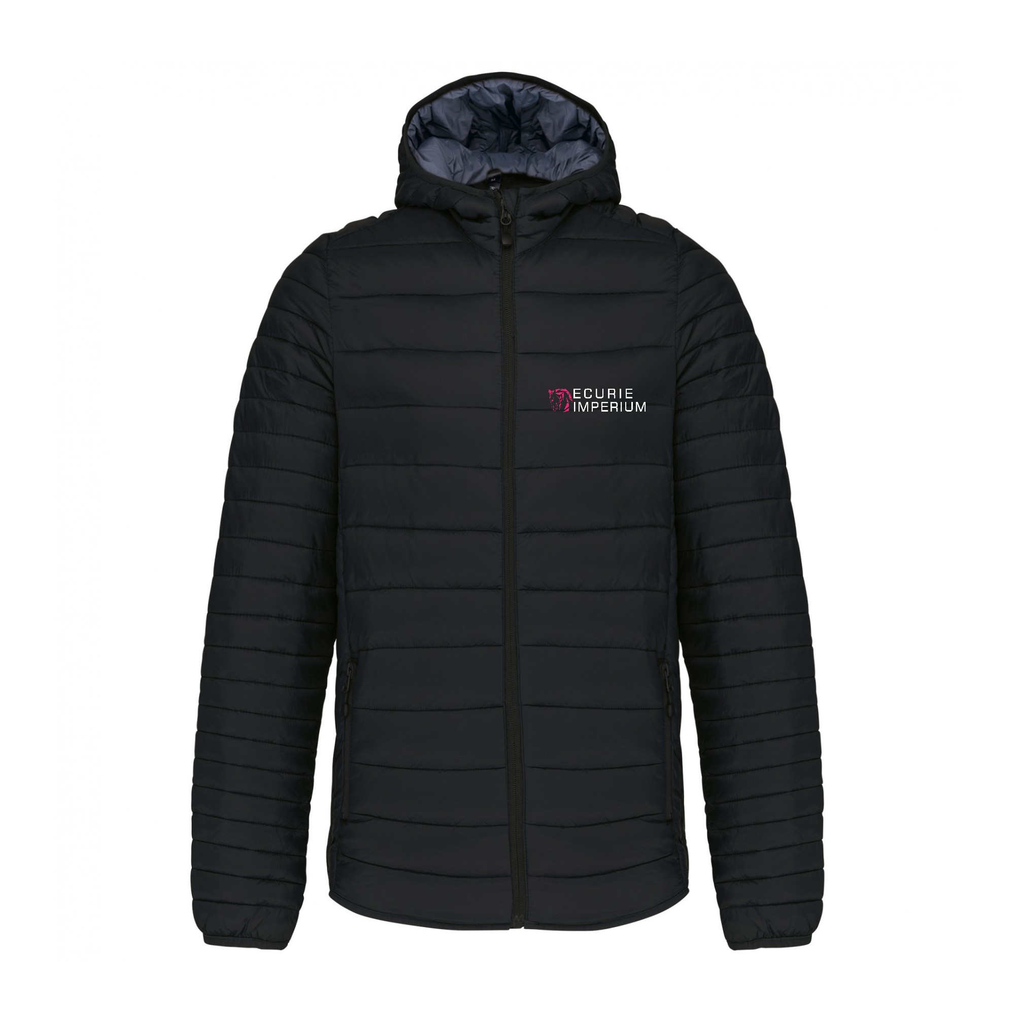 DOUDOUNE AVEC MANCHES ET CAPUCHE (homme) - Ecurie IMPERIUM - Noir - K6110