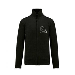 Veste micropolaire zippée (homme) – Elevage de longpré - Noir – K911