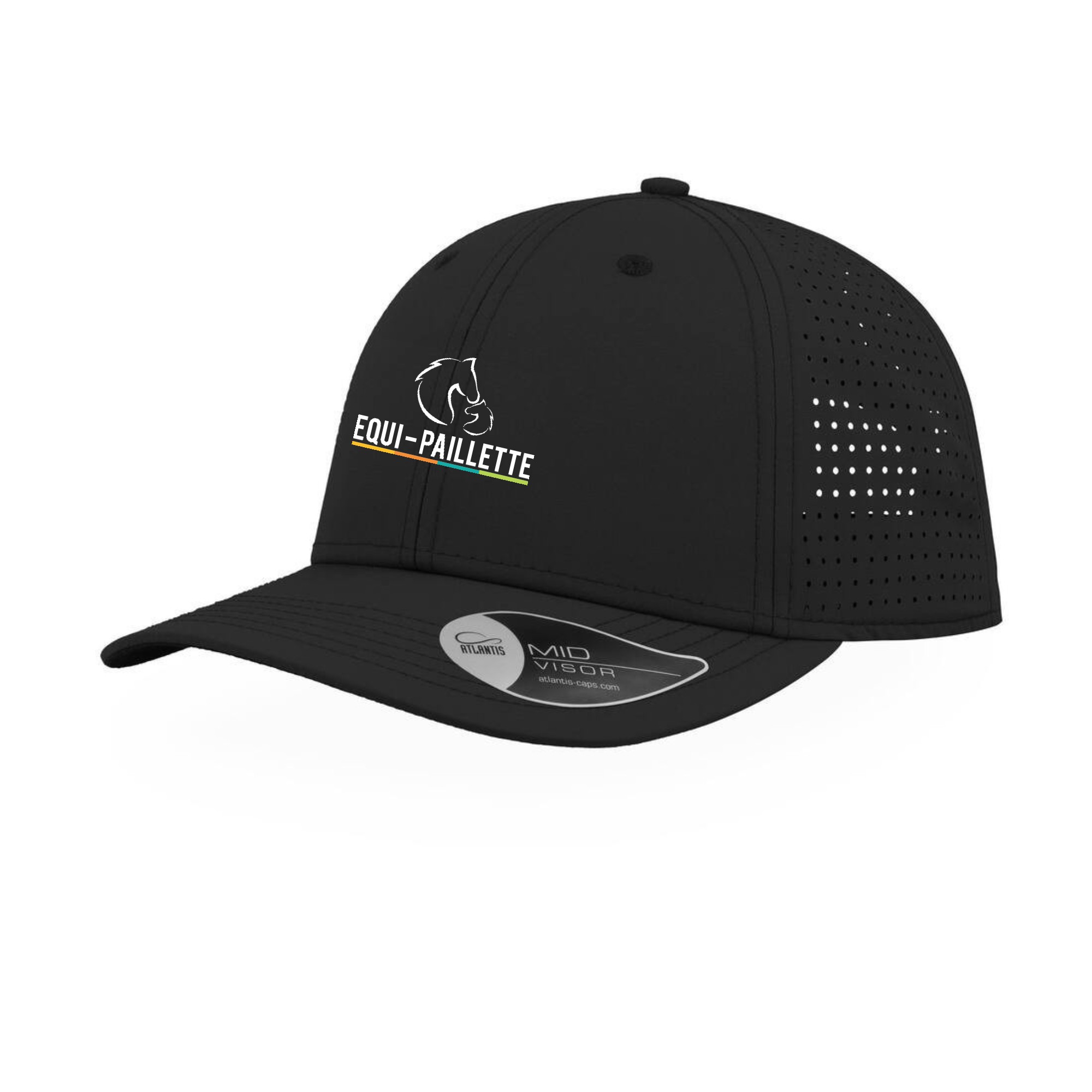 Casquette ventilée - Equi-paillette - Noir - AT284