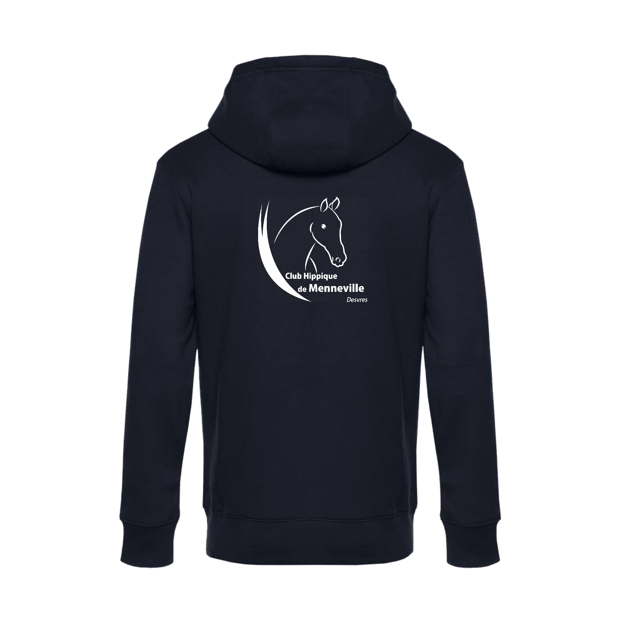 SWEAT ZIPPÉ (Homme) - Club Hippique de Menneville - Navy - BCU03K – Image 3