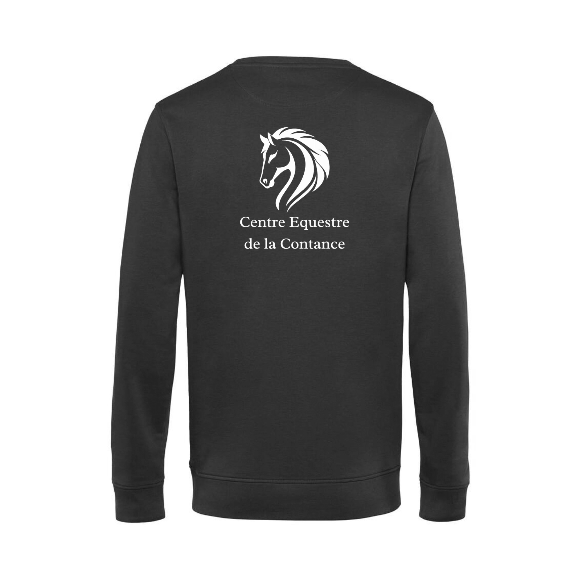 SWEAT COL ROND (homme) - Centre Equestre de la Contance - Gris Anthracite - BCU01K – Image 3