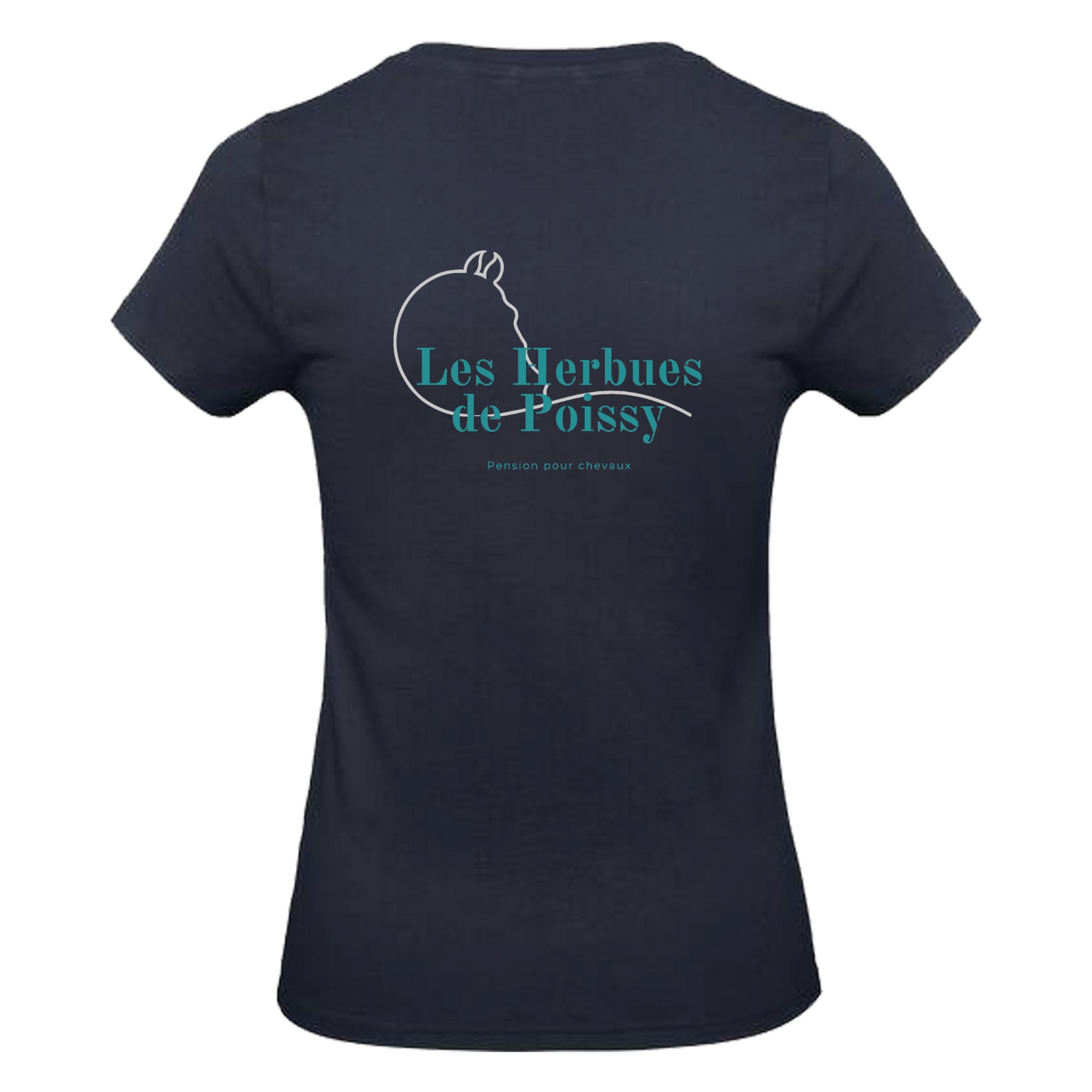 T-SHIRT (femme) - Les Herbues de Poissy - Navy - BC04T – Image 3