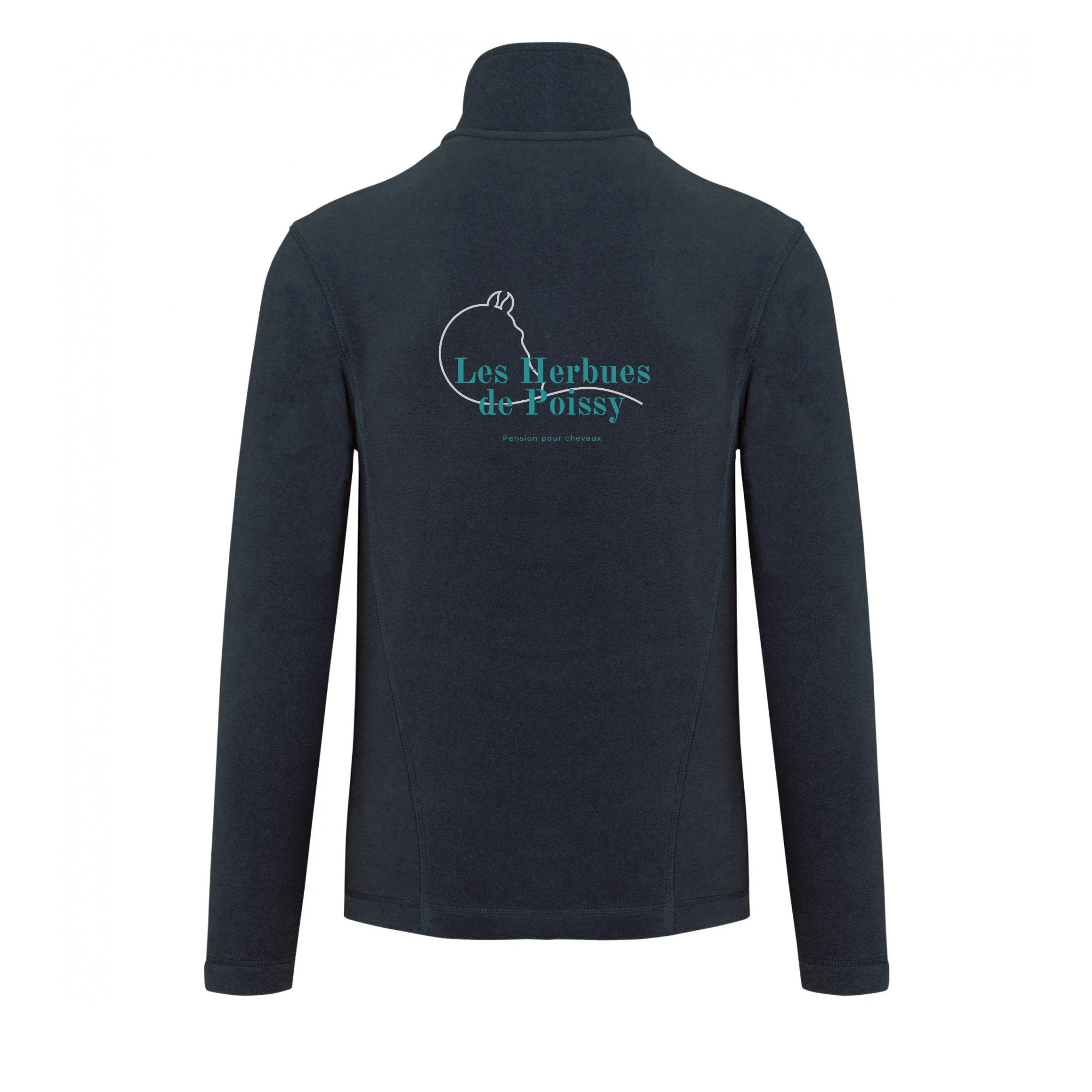 Veste micropolaire zippée (homme) – Les Herbues de Poissy - Navy – K911 – Image 3