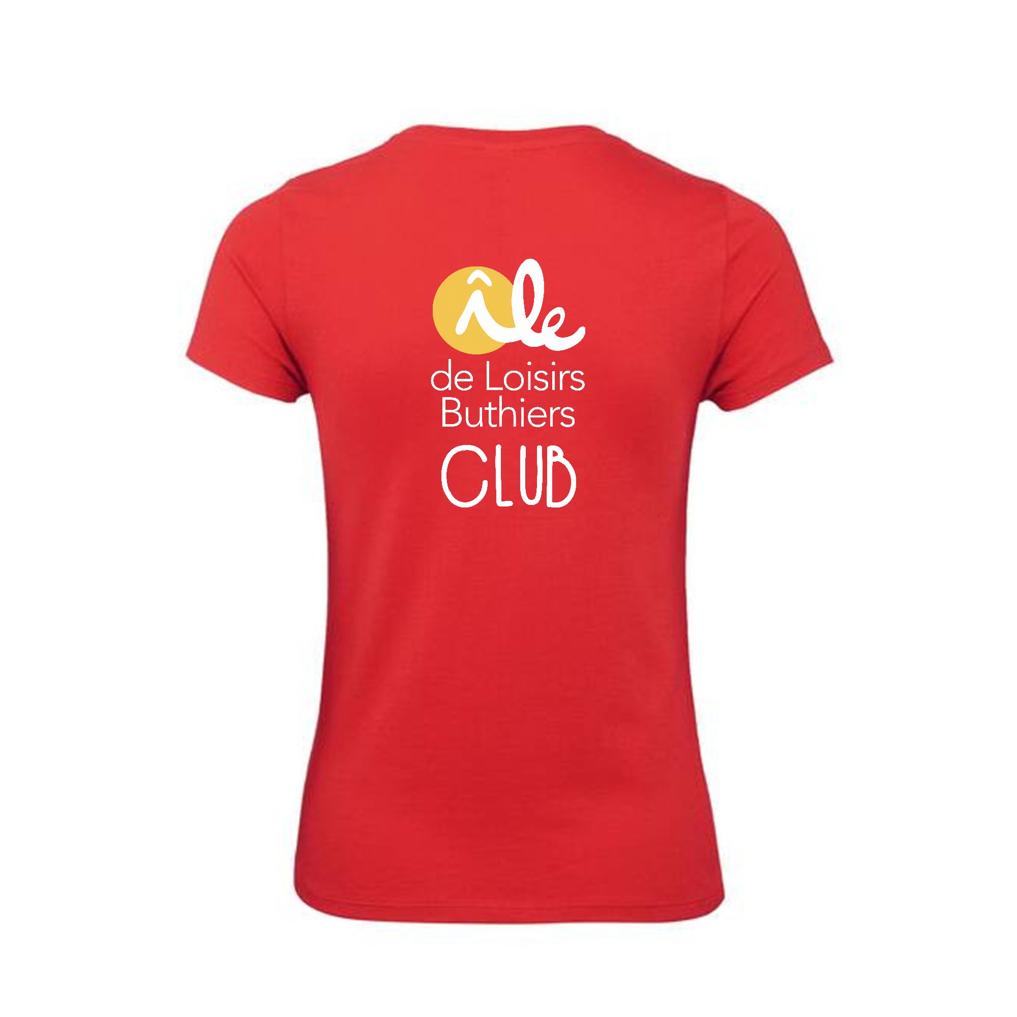 T-SHIRT (femme) - ile de loisirs de Buthiers - Rouge - BC04T – Image 3