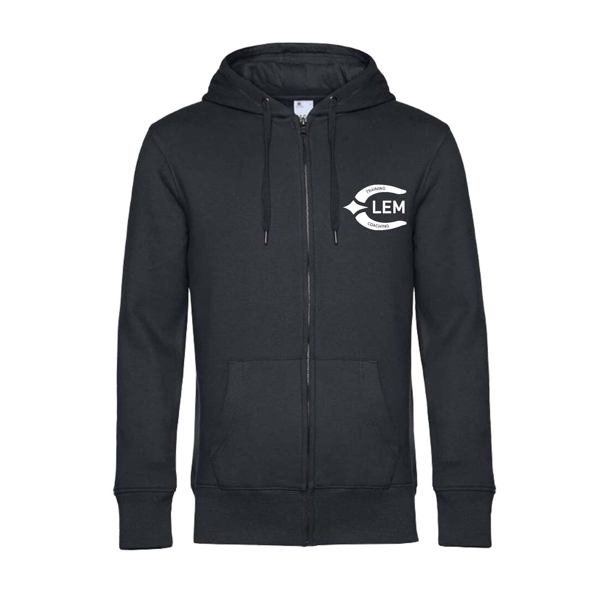 SWEAT ZIPPÉ (Homme) - JCB Stables - Gris anthracite - BCU03K