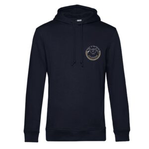SWEAT A CAPUCHE (homme) - école d'équitation la licorne - Navy - BCU33B