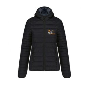 DOUDOUNE AVEC MANCHES ET CAPUCHE (femme) - Les Attelages du grandvaux - Noir - K6111