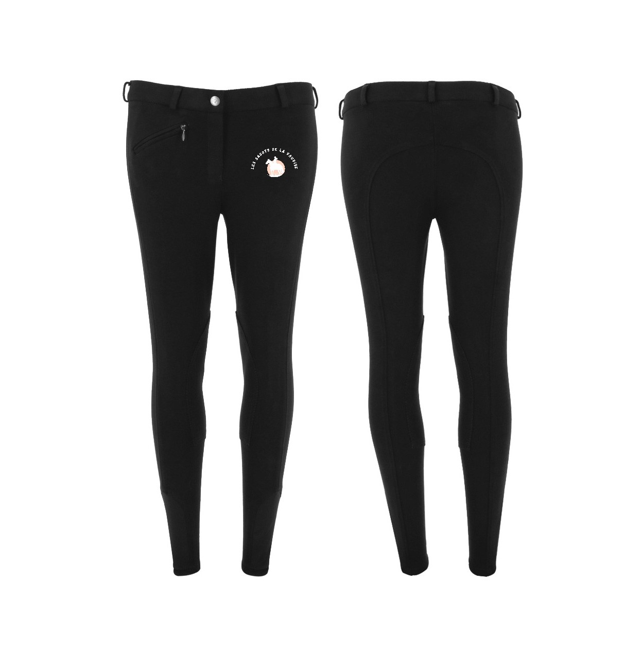 Pantalon d'équitation RIDING WORLD (homme) - LES SABOTS DE LA VAUVISE - Noir - 989072