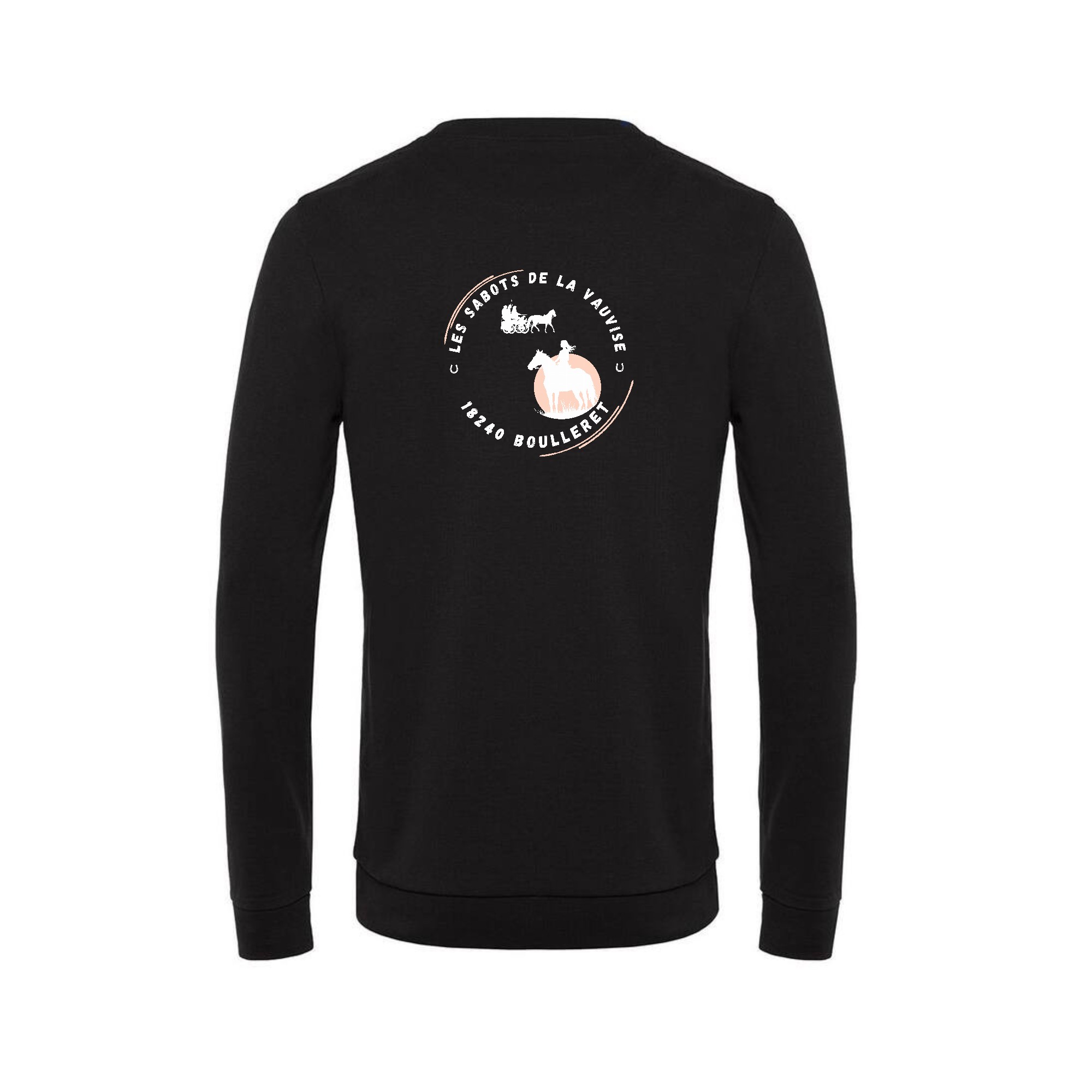 SWEAT COL ROND (femme) - LES SABOTS DE LA VAUVISE - Noir - BCW01Q – Image 3