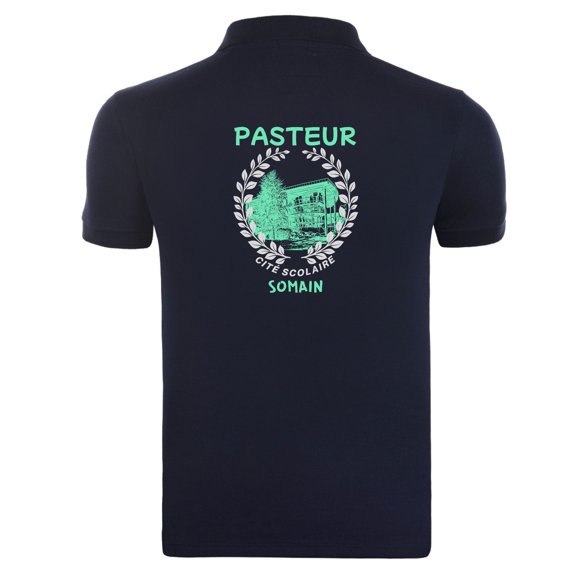 POLO (homme) - CITE SCOLAIRE LOUIS PASTEUR SOMAIN - Navy - BCID1 – Image 3