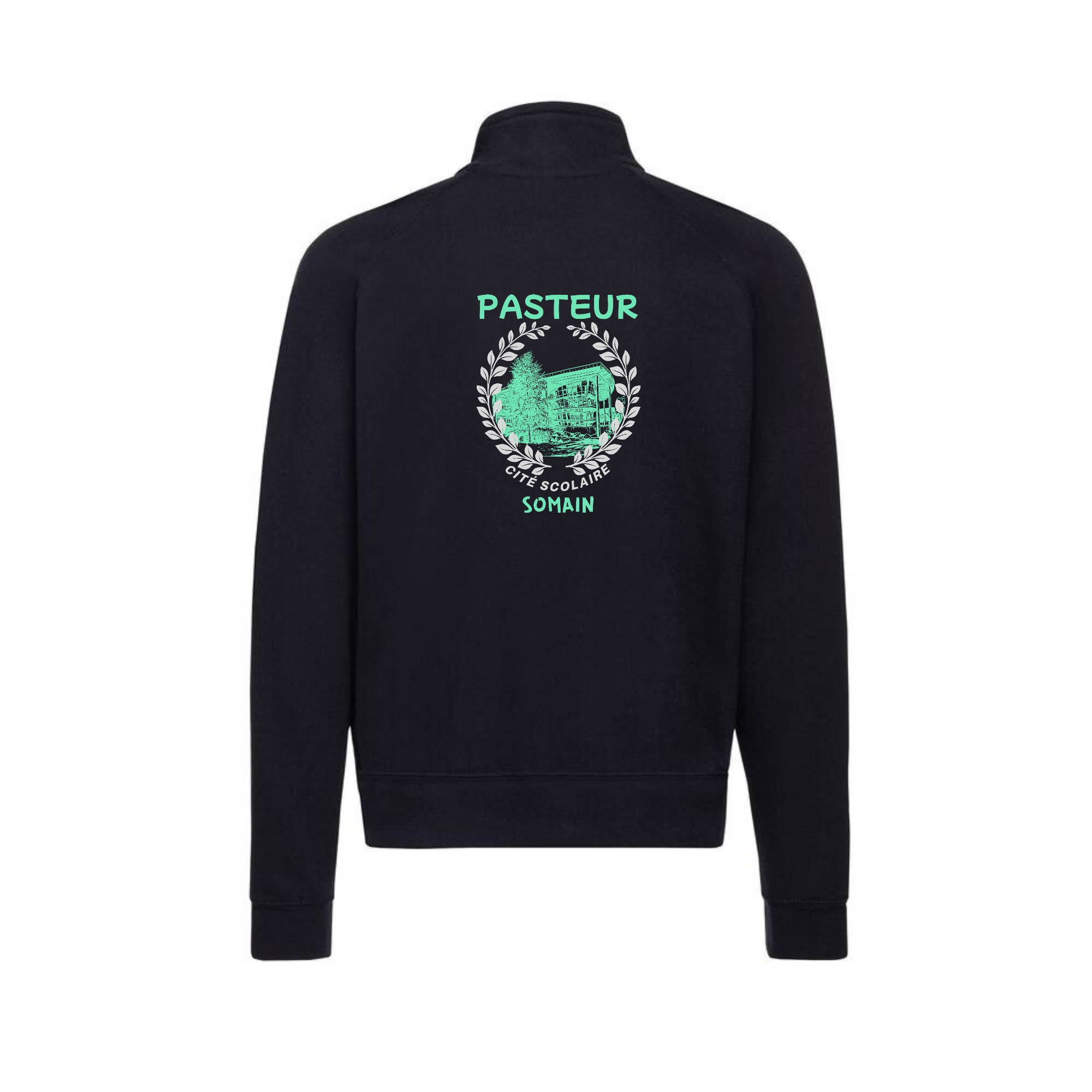 SWEAT ZIPPE SANS CAPUCHE (homme) - CITE SCOLAIRE LOUIS PASTEUR SOMAIN - Navy - 021038 – Image 3