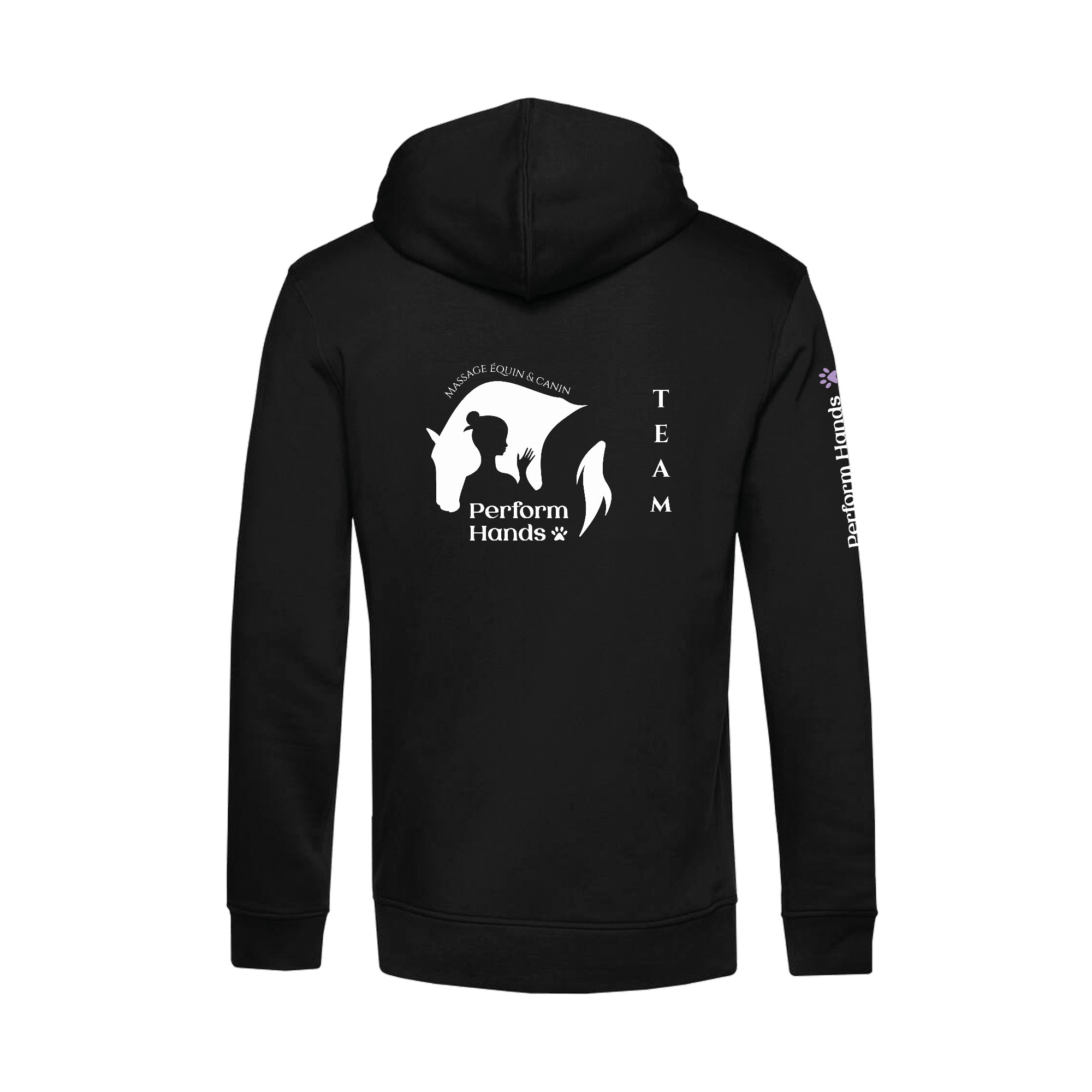 SWEAT A CAPUCHE (homme) - Perform Hands - Noir - BCU33B – Image 3