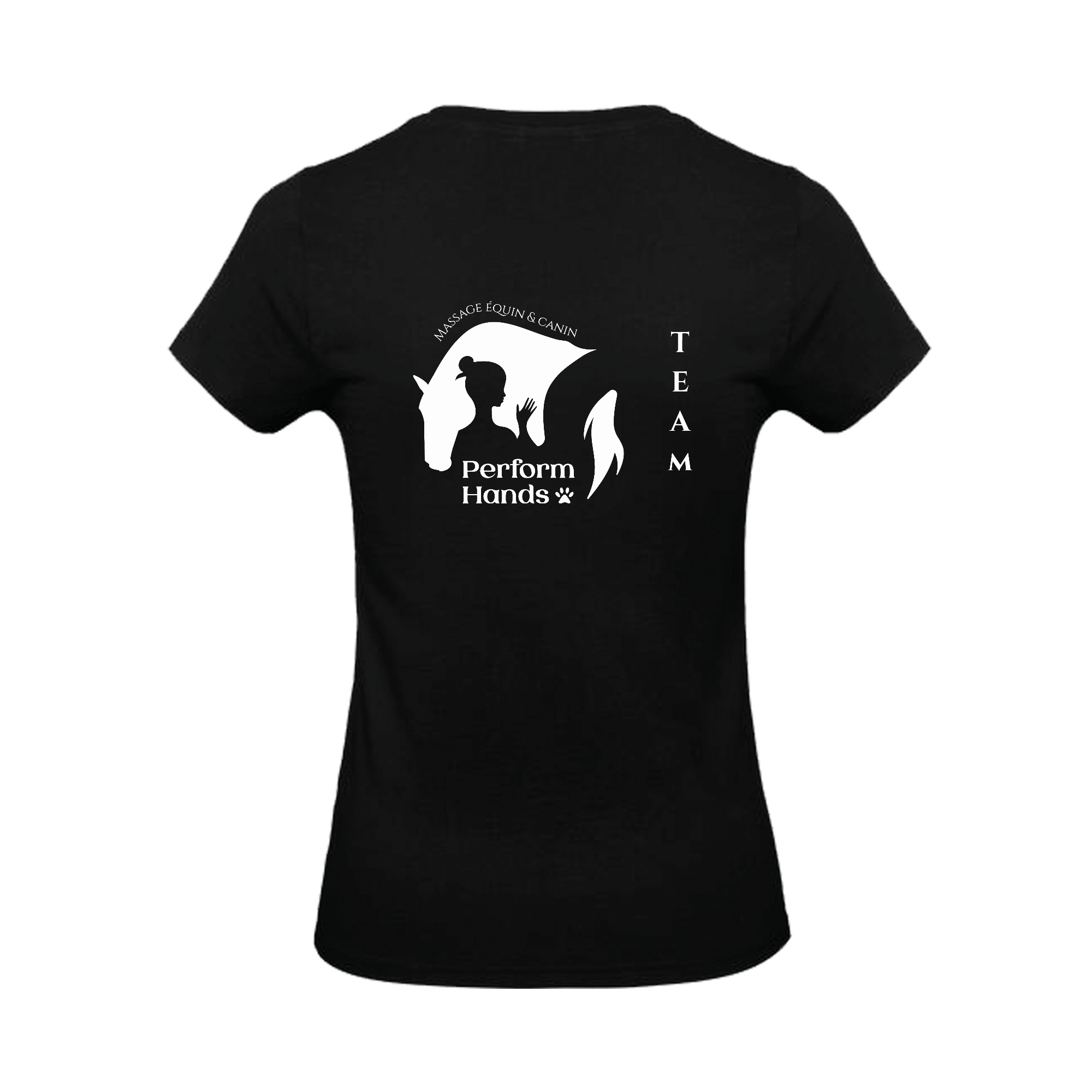 T-SHIRT (femme) - Perform Hands - Noir - BC04T – Image 3