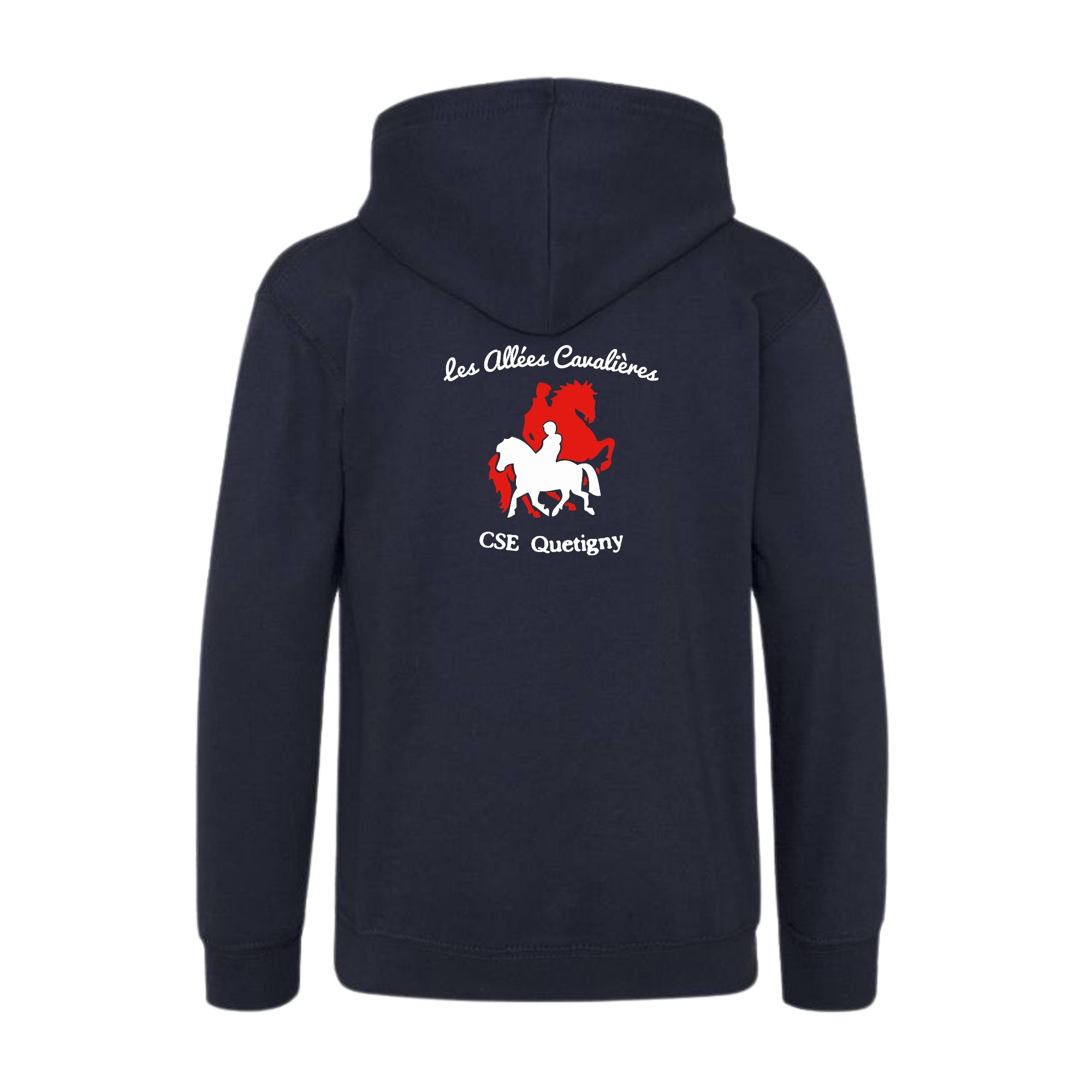 SWEAT A CAPUCHE (enfant) - CSE Quetigny - Navy - K477 – Image 3