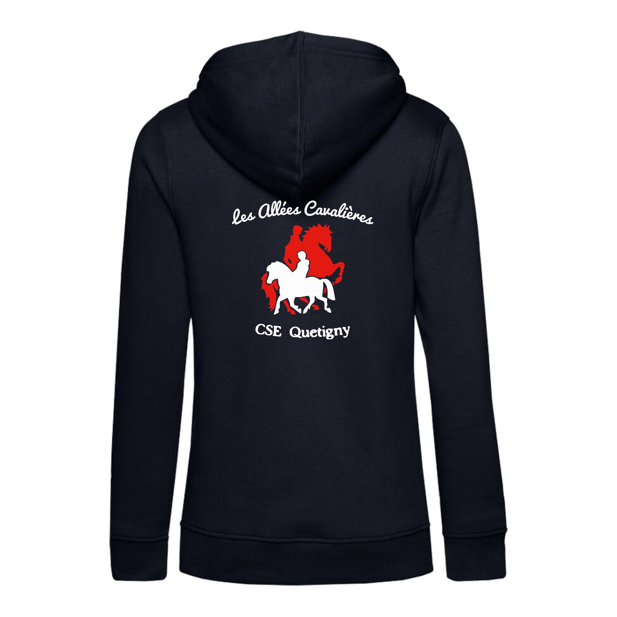 SWEAT A CAPUCHE (femme) - CSE Quetigny - Navy - BCW34B – Image 3