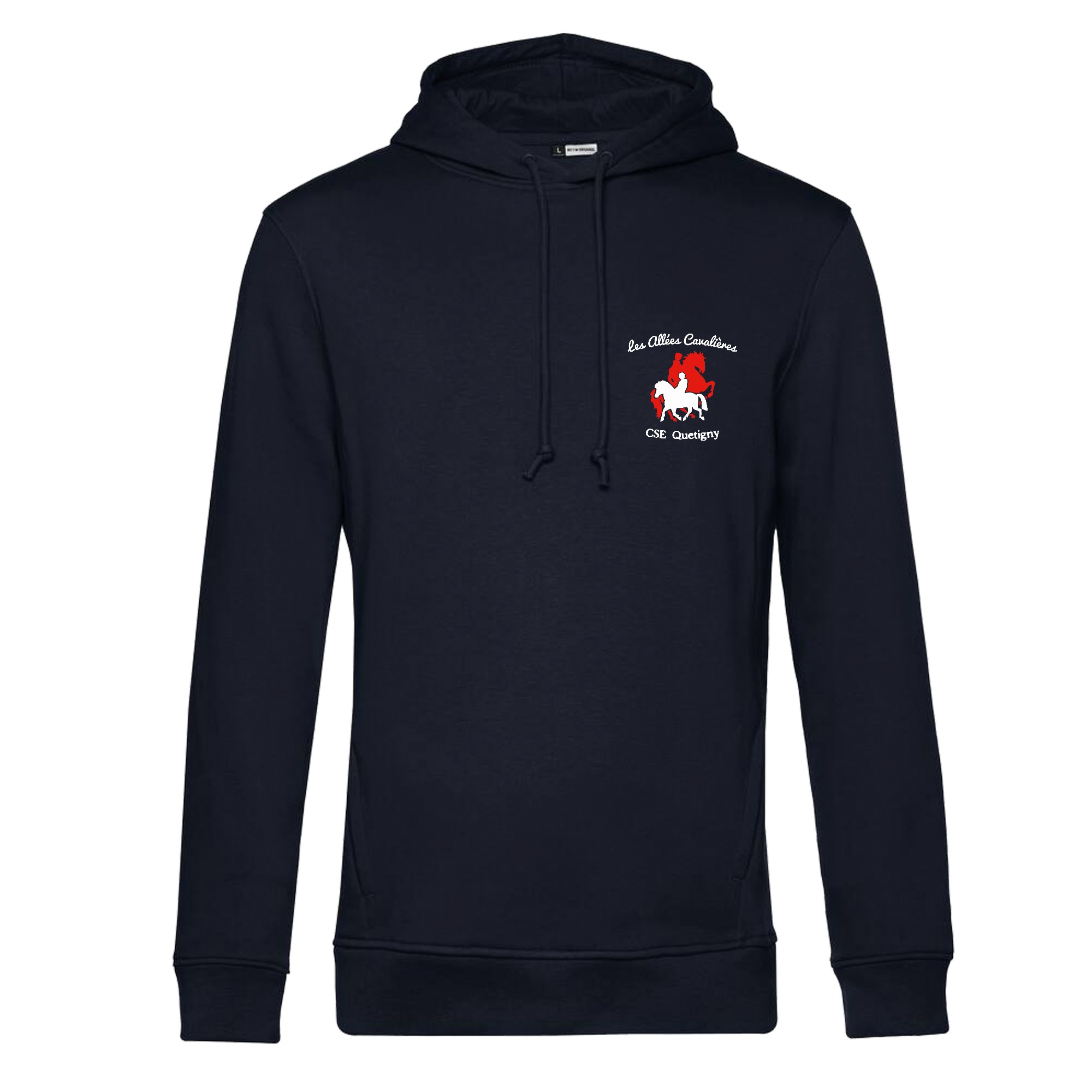 SWEAT A CAPUCHE (homme) - CSE Quetigny - Navy - BCU33B