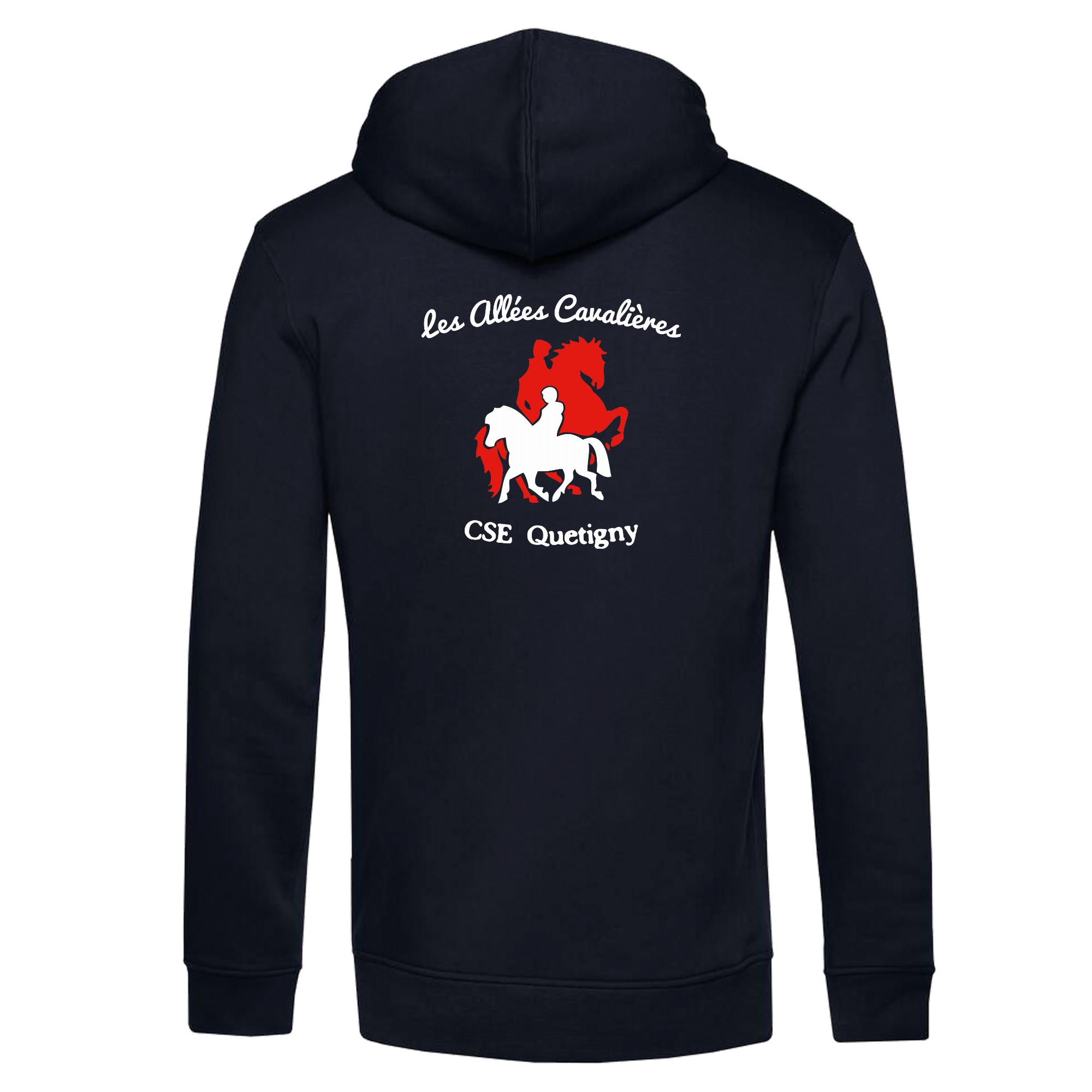 SWEAT A CAPUCHE (homme) - CSE Quetigny - Navy - BCU33B – Image 3