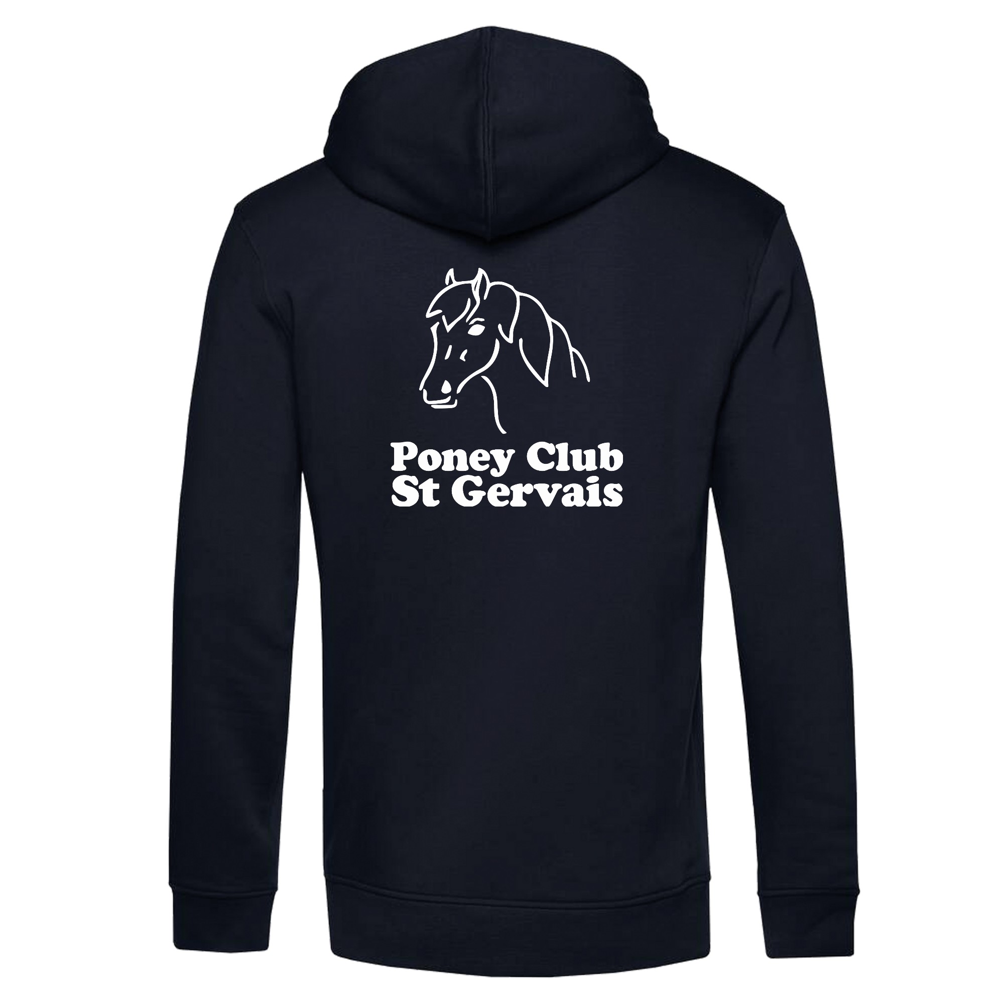 SWEAT A CAPUCHE (homme) - PONEY CLUB DE SAINT GERVAIS - Navy - BCU33B – Image 3