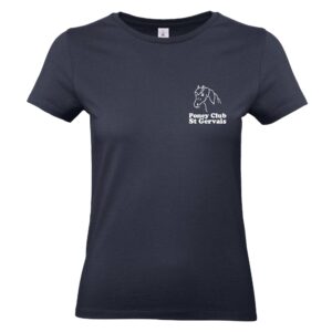 T-SHIRT (femme) - PONEY CLUB DE SAINT GERVAIS - Navy - BC04T