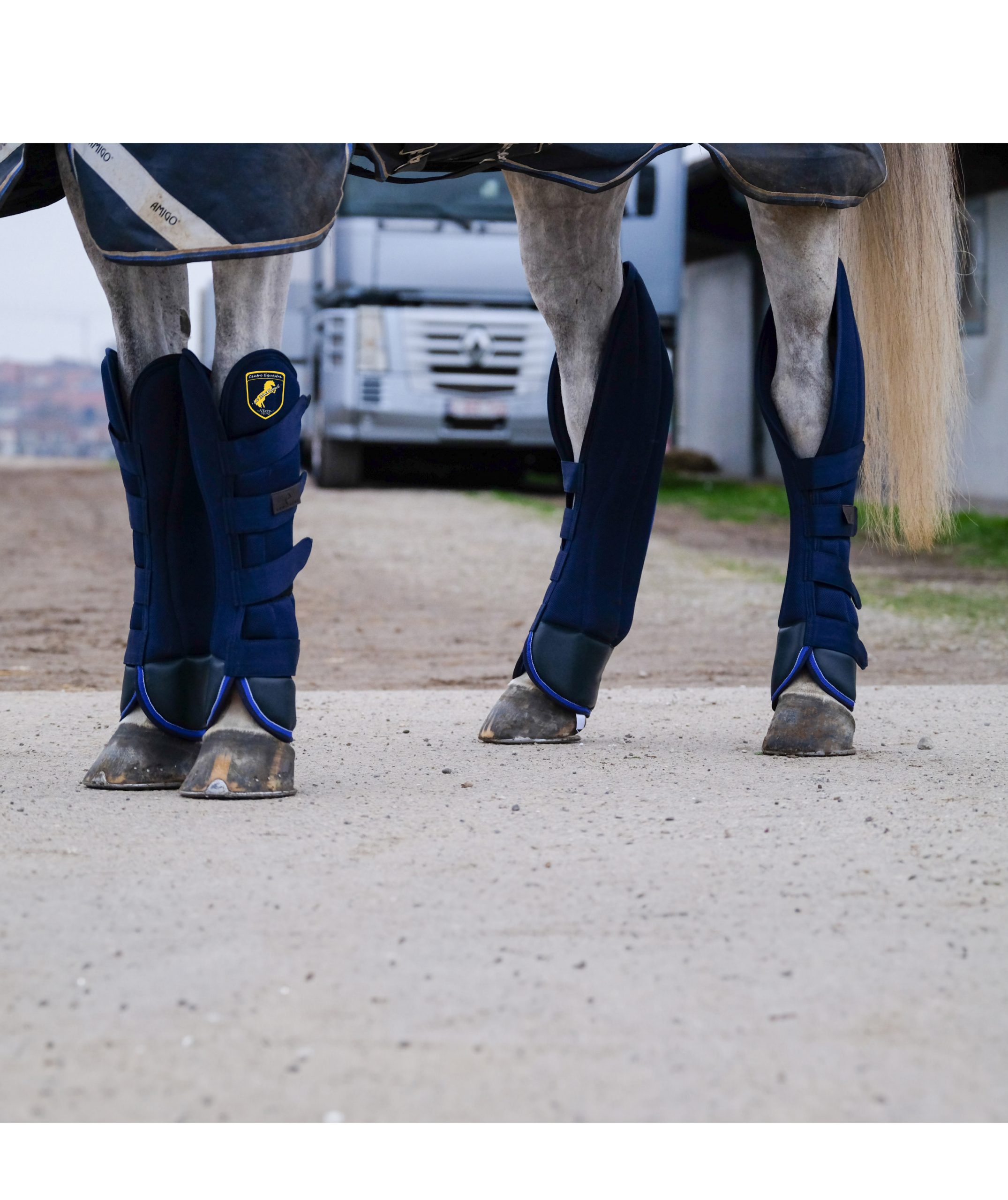 Guêtres de transport EQUITHÈME - Classic - Set de 4 - Le Shetland - Navy - 400535 – Image 2