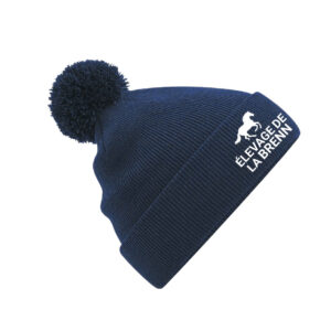 BONNET AVEC POMPOM - ELEVAGE DE LA BRENN - Navy - BF426