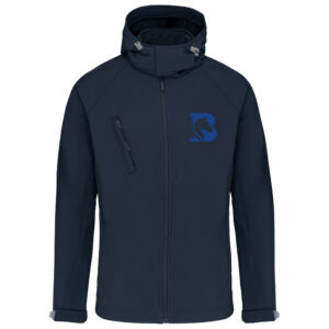 SOFTSHELL à capuche amovible (homme) - Ecuries Bakea - Navy - K413