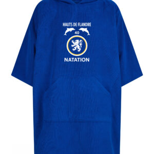 Poncho éponge (enfant) - Hauts de Flandre Natation - Bleu roi - TC811