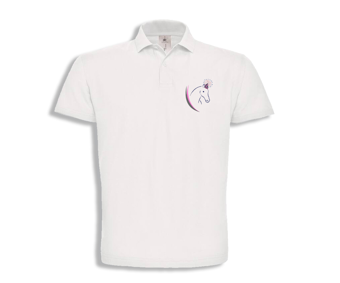 POLO (homme) - association hippique de Menneville - Blanc - BCID1