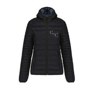 DOUDOUNE AVEC MANCHES ET CAPUCHE (femme) - C and C - Noir - K6111