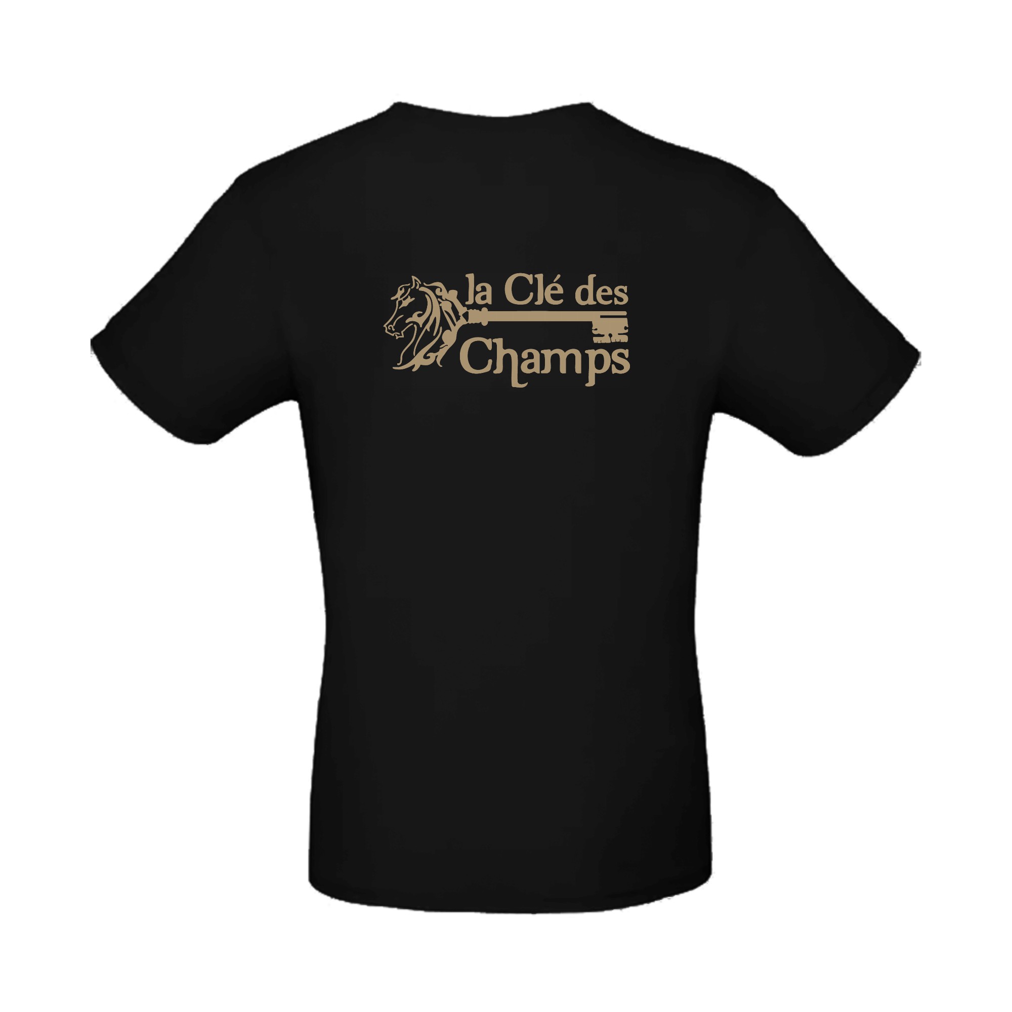 T-SHIRT (homme) - les amis des écuries la clé des champs - Noir - BC03T – Image 4