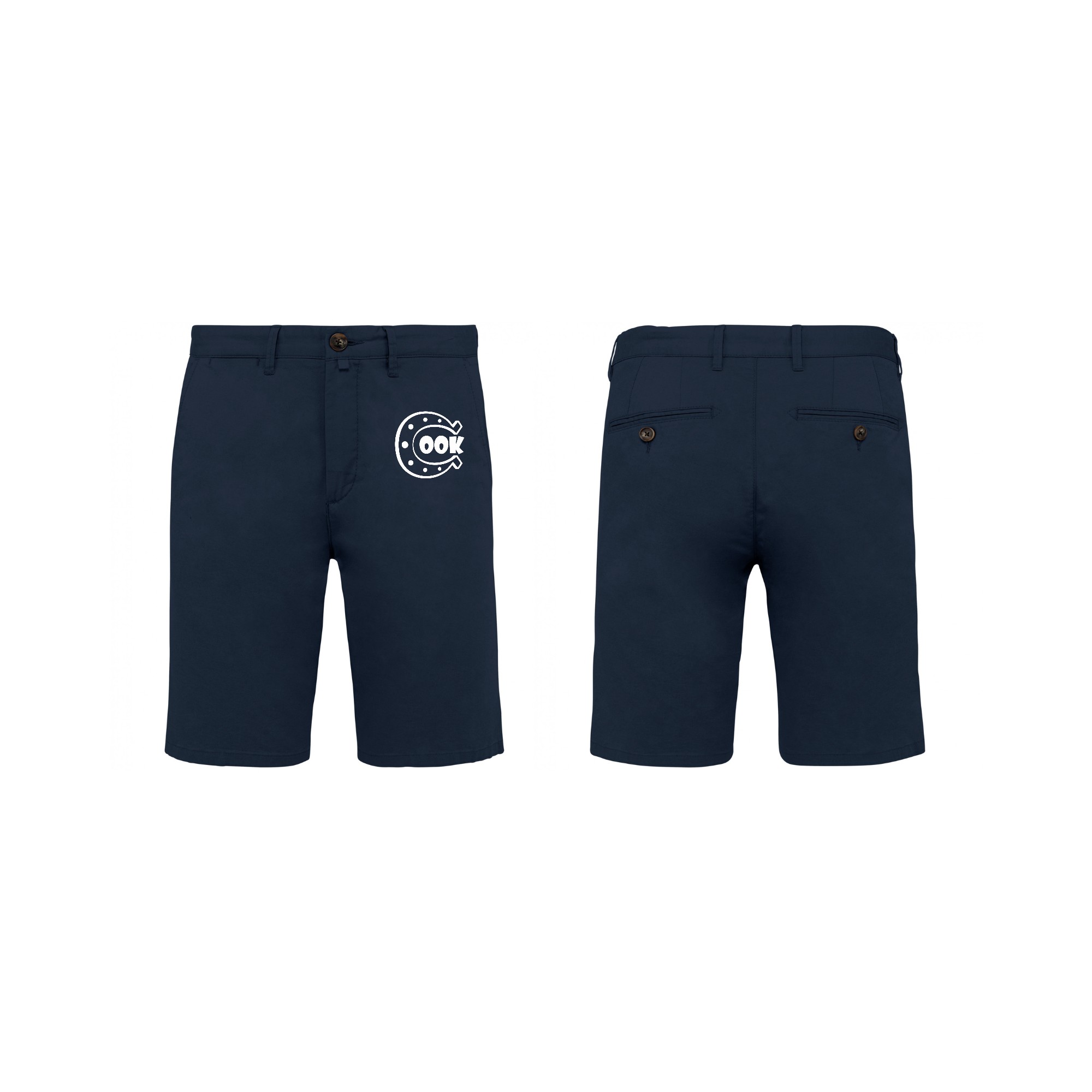 Bermuda chino premium (homme) - Les Ecuries Happy Cook - Navy - NS738