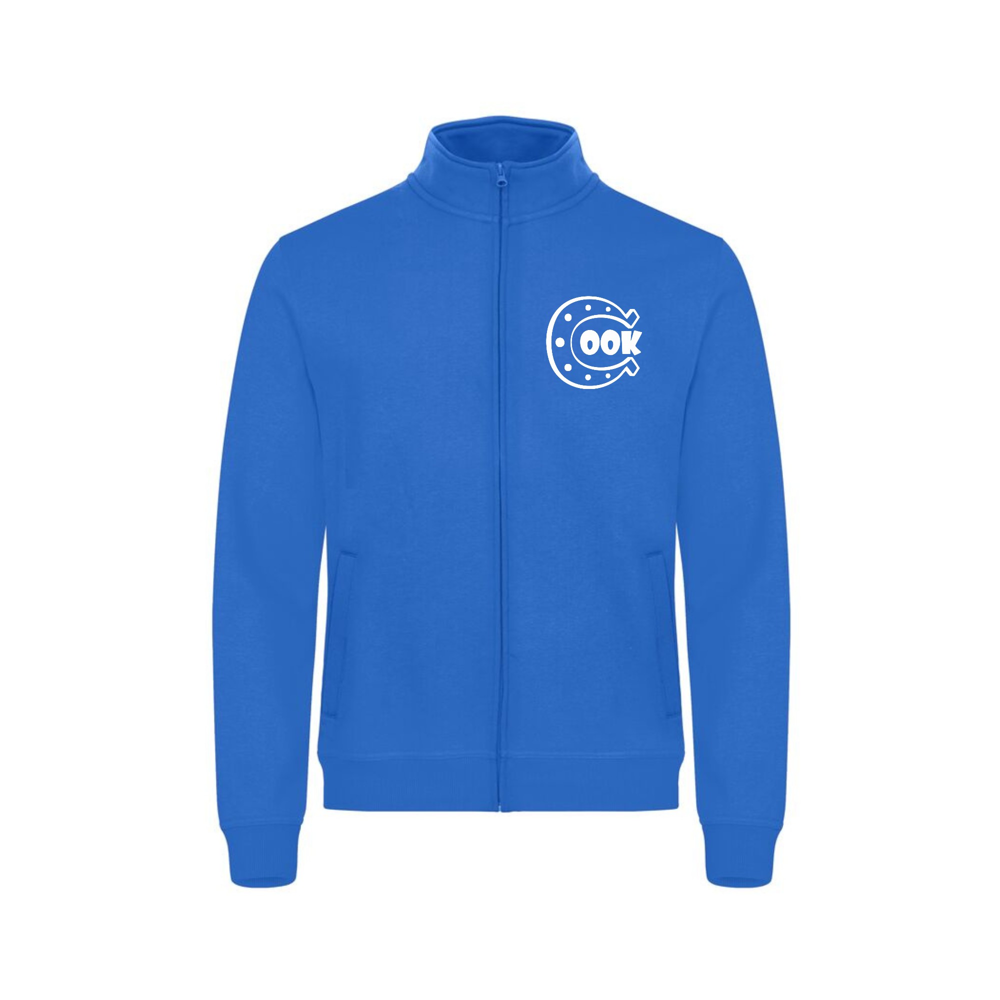 SWEAT ZIPPE SANS CAPUCHE (femme) - Les Ecuries Happy Cook - Bleu roi - 021039