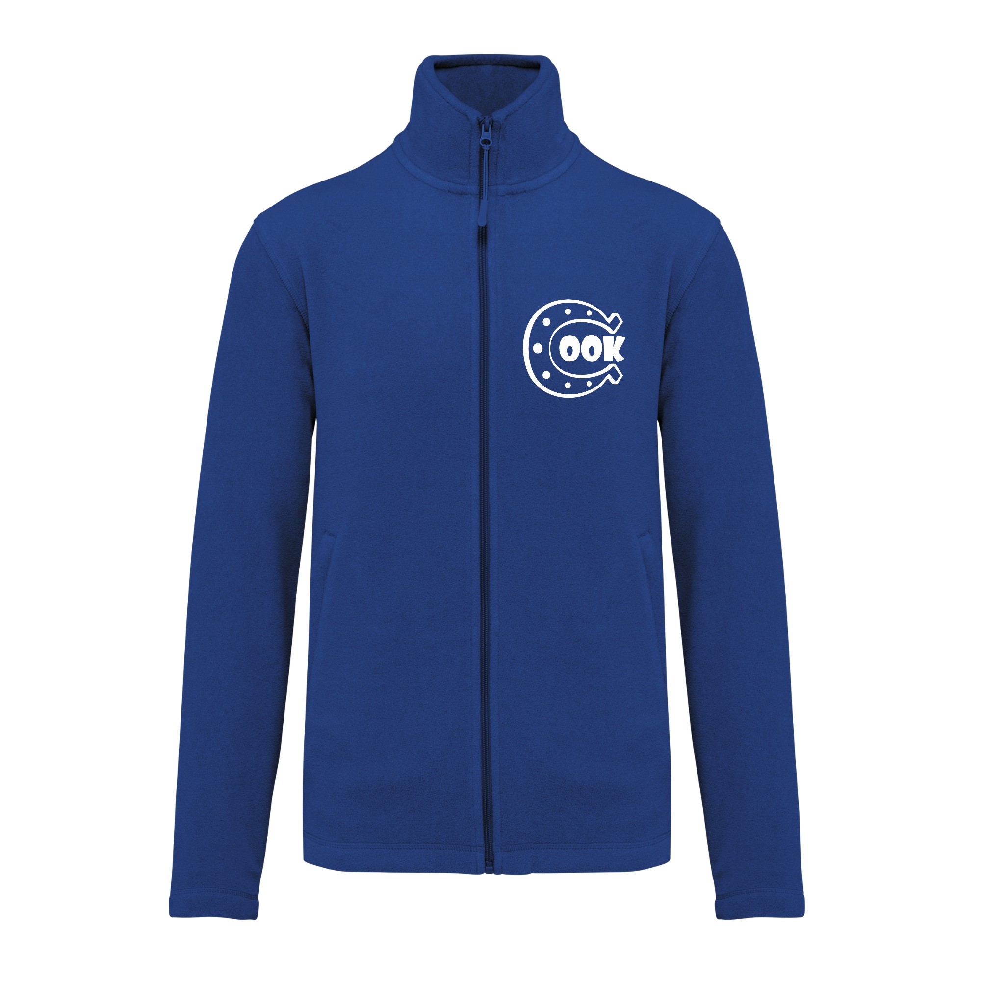 Veste micropolaire zippée (homme) – Les Ecuries Happy Cook - Bleu roi – K911
