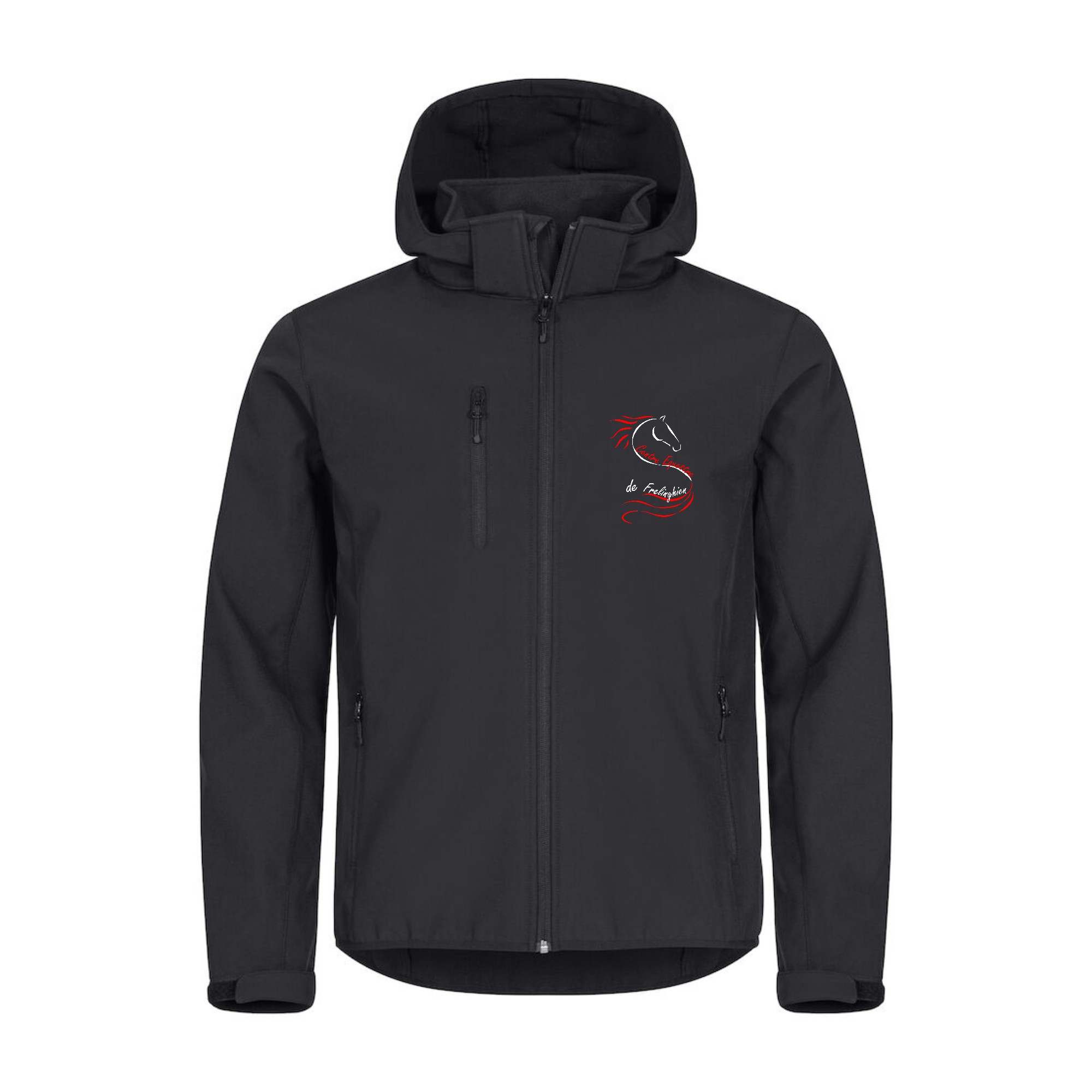 SOFTSHELL "Classic" (homme) - centre equestre de frelinghien - Noir - 0200912